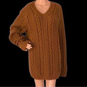 Vintage Thick Cable Knit Sweater